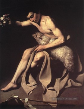 saint ambrose Tableau Peinture - Saint Jean Baptiste Caravage